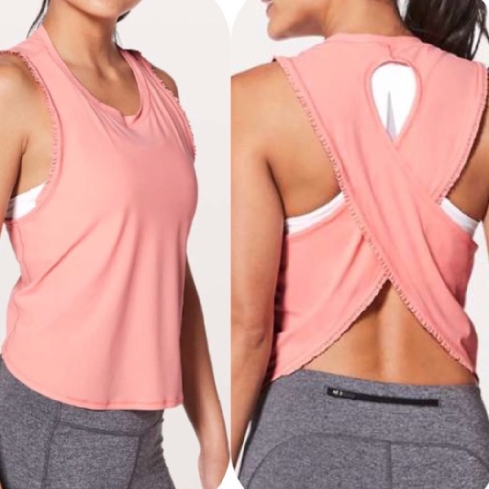 Lululemon Fast As Light Tank *Frilled Light Coral